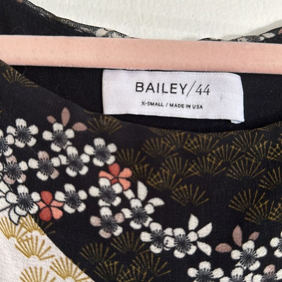 Bailey/44 Draped Cold Shoulder Jersey and Chiffon Dress - Picture 4 of 7